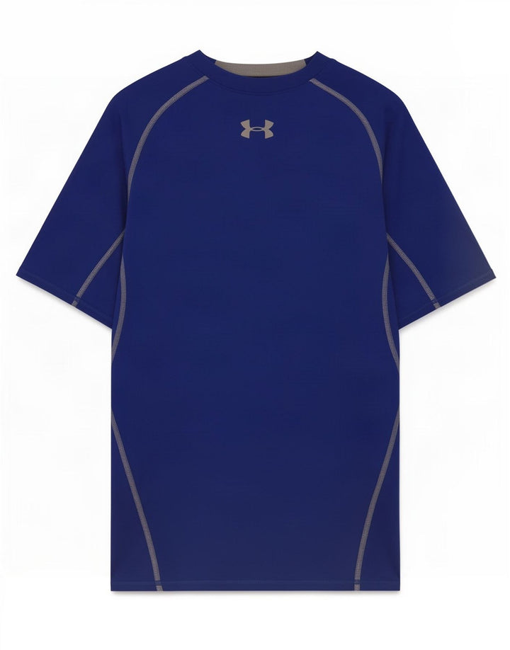 Мужская компрессионная футболка с рисунком Under Armour, верх, средний синий полиэстер