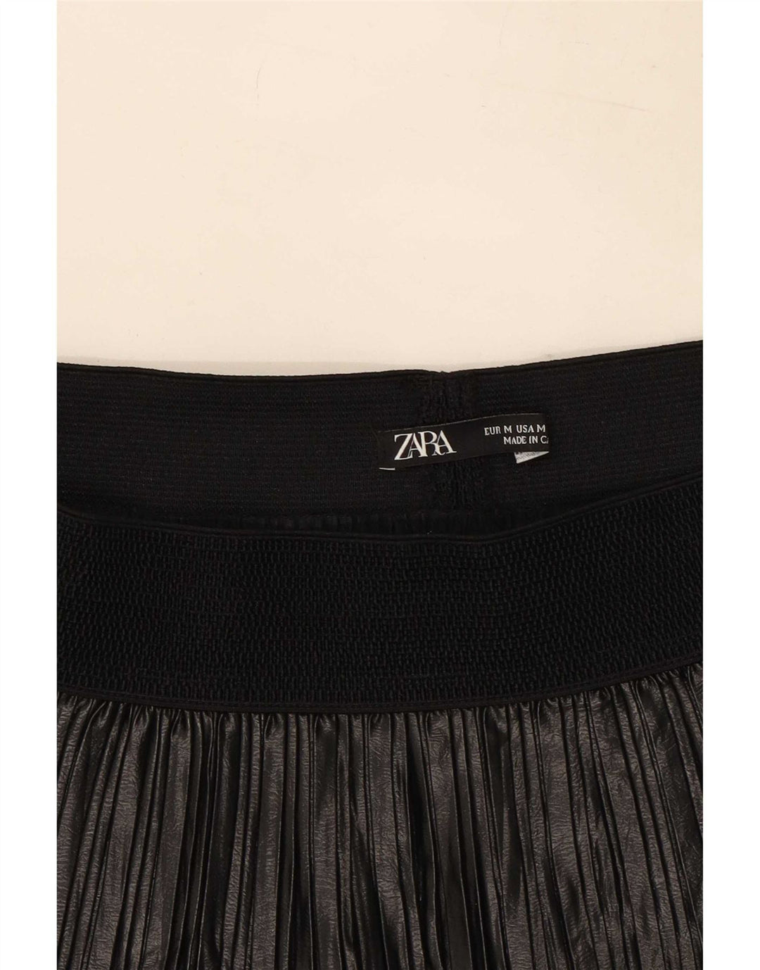 Женская плиссированная юбка Zara Medium W28, черный полиэстер