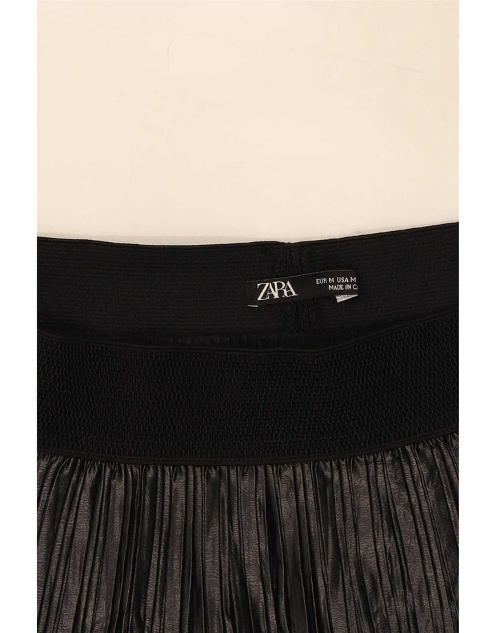 Женская плиссированная юбка Zara Medium W28, черный полиэстер