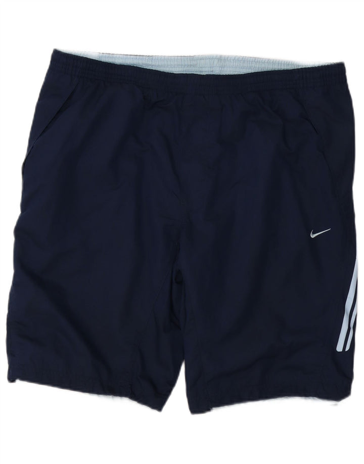Мужские спортивные шорты NIKE, большие темно-синие, полиэстер