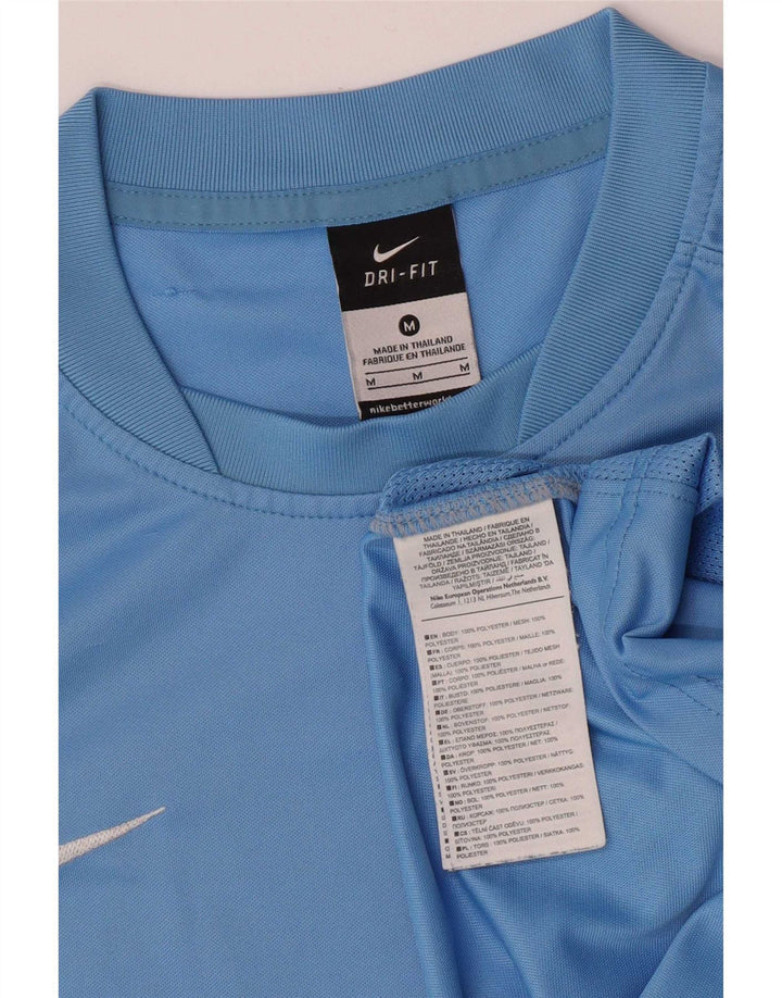 Мужская футболка Nike Dri Fit, средний синий полиэстер