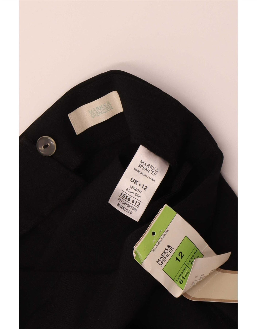 Женская юбка-карандаш Marks & Spencer UK 12, средний W34, черный полиэстер