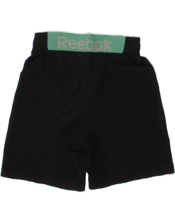 REEBOK Boys Sport Shorts 7-8 Years  Black Polyester Vintage Reebok and Second-Hand Reebok from Messina Hembry 