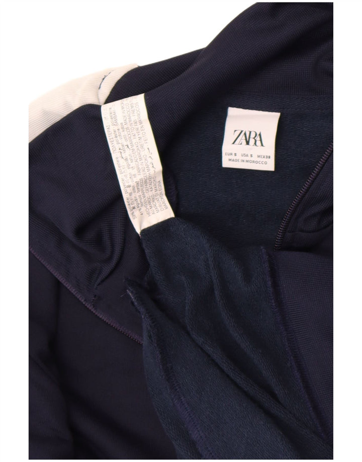 Мужской спортивный костюм Zara, верхняя куртка, маленький темно-синий, полиэстер с цветными блоками