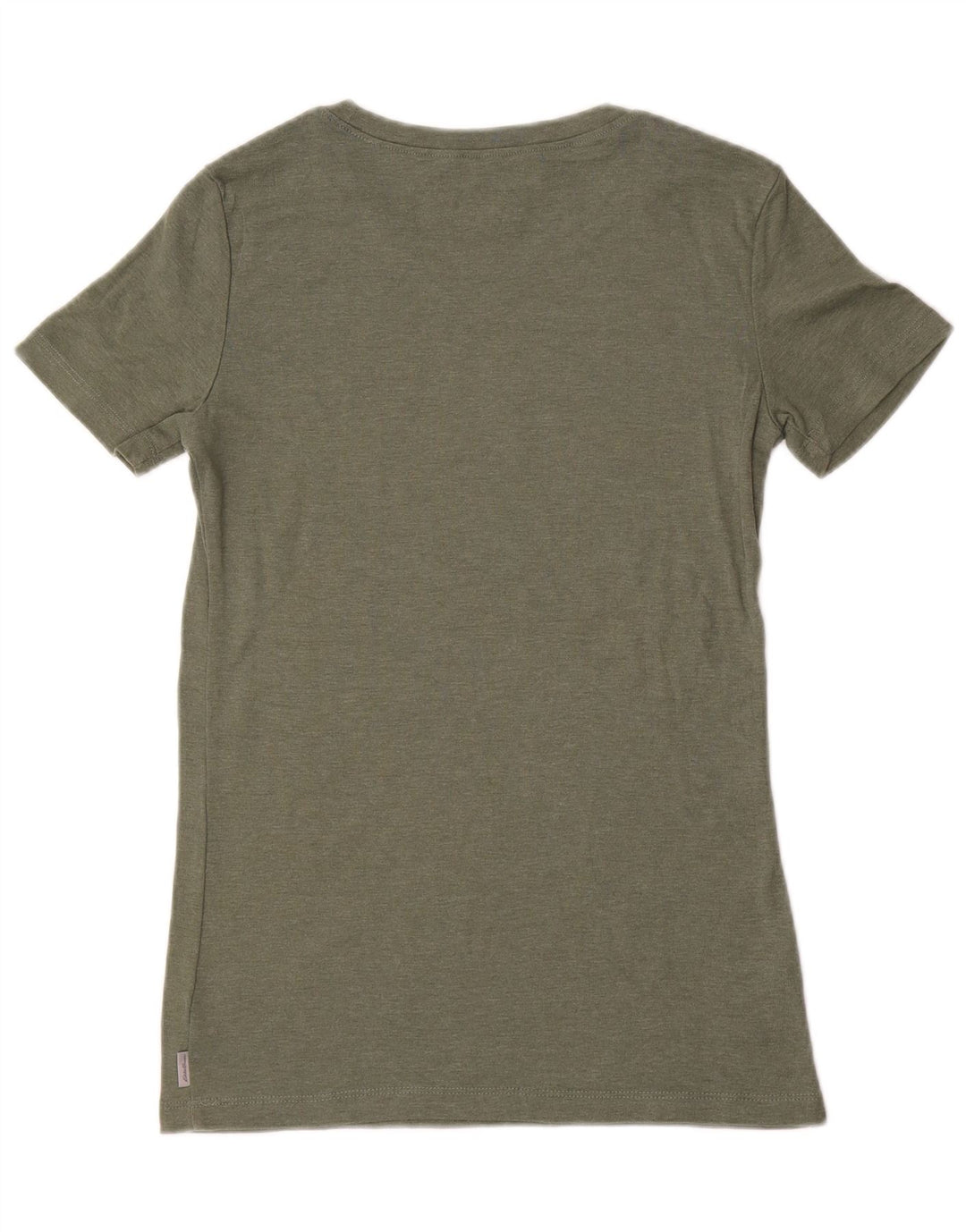 Женская футболка EDDIE BAUER Top UK 10 Small Khaki Cotton
