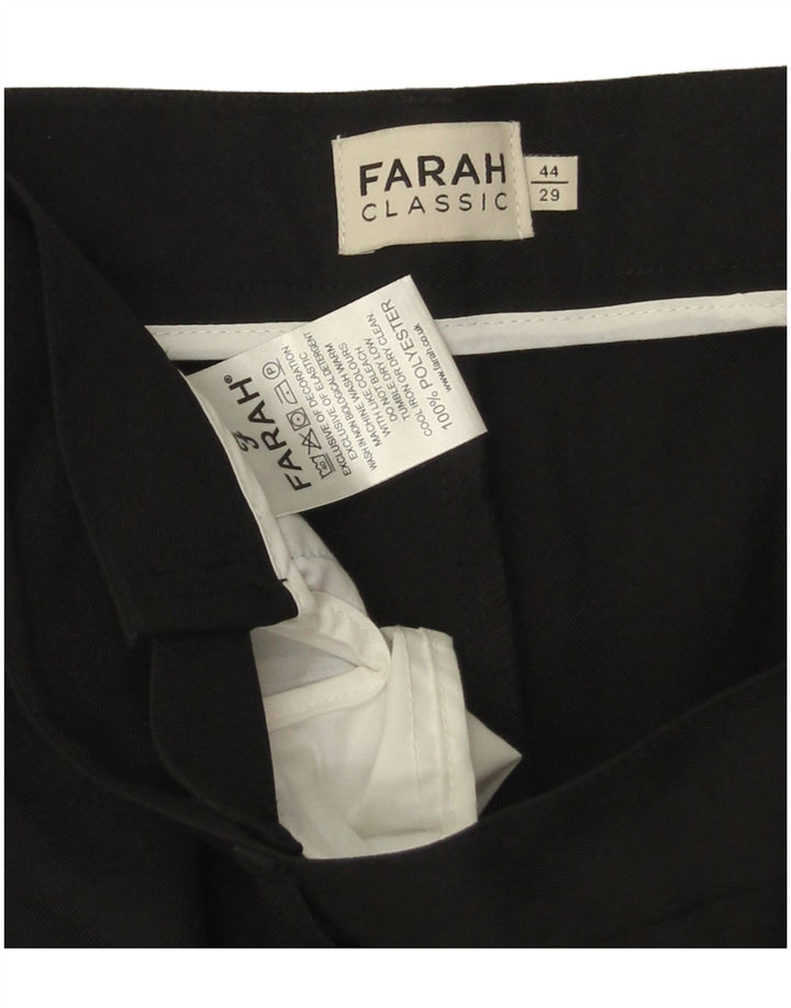 Мужские классические узкие брюки чинос Farah W44 L29, черные полиэстер