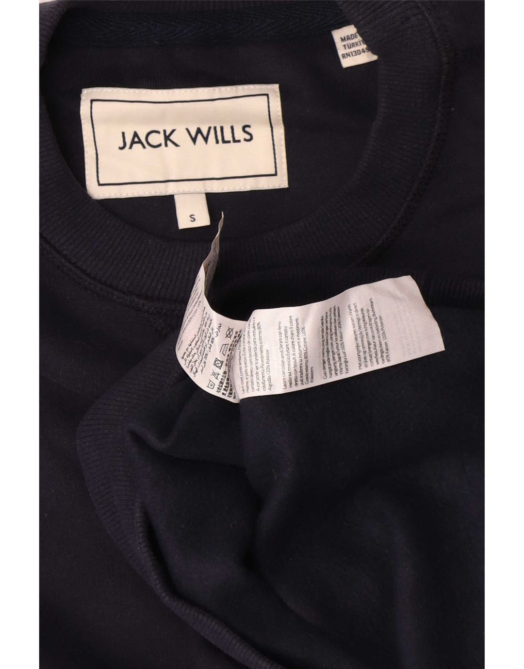 Мужской свитшот Jack Wills, маленький темно-синий хлопковый джемпер