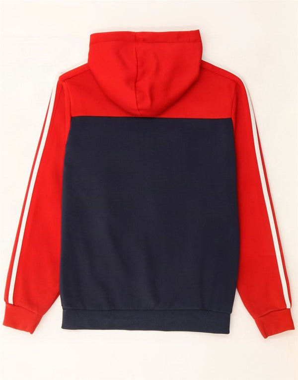 Мужской джемпер с капюшоном Adidas с рисунком, средний красный, хлопок с цветными блоками