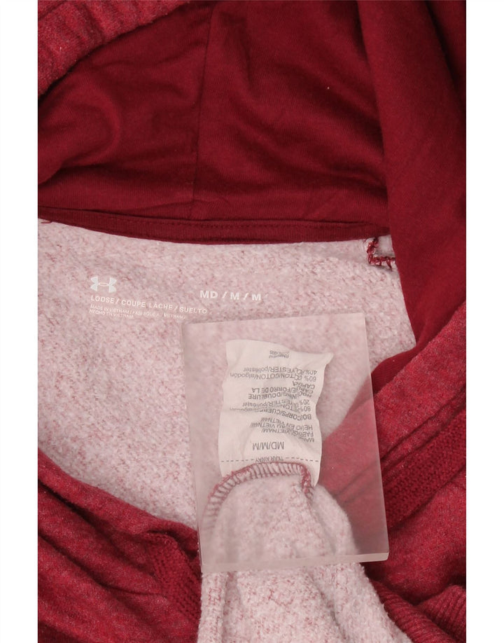 Мужской джемпер с капюшоном UNDER ARMOR, хлопковый, среднего красного цвета