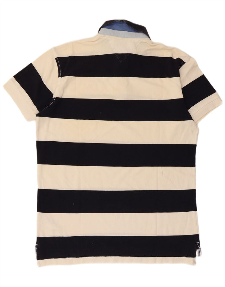 Мужская рубашка-поло TOMMY HILFIGER в черную полоску, большой размер, хлопок