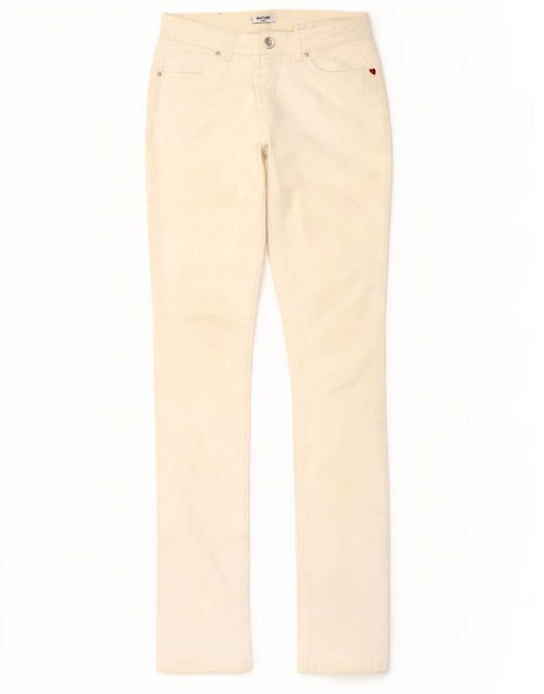 Moschino Womens Slim Casual Trousers W30 L34 White Cotton