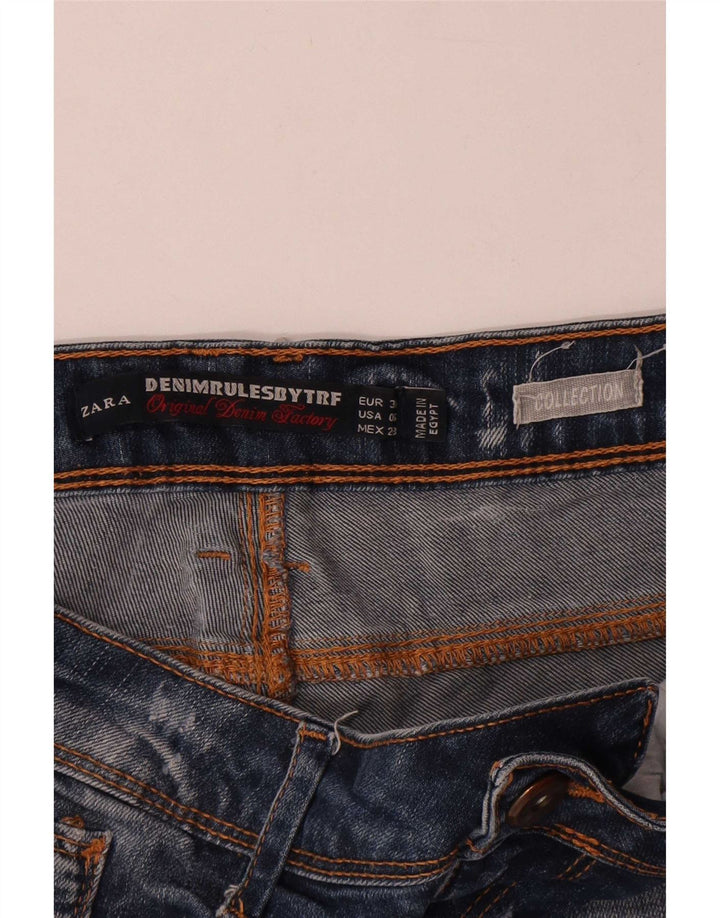 Женские джинсовые шорты Zara EU 38, маленькие W28, синие