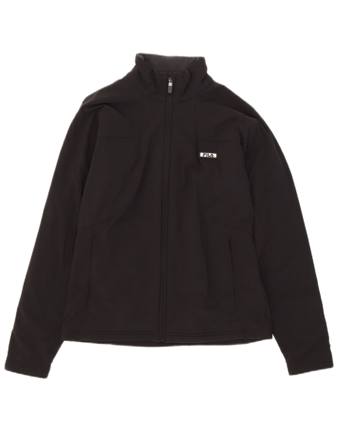 Женский спортивный костюм Fila, верхняя куртка UK 14, большой черный нейлон