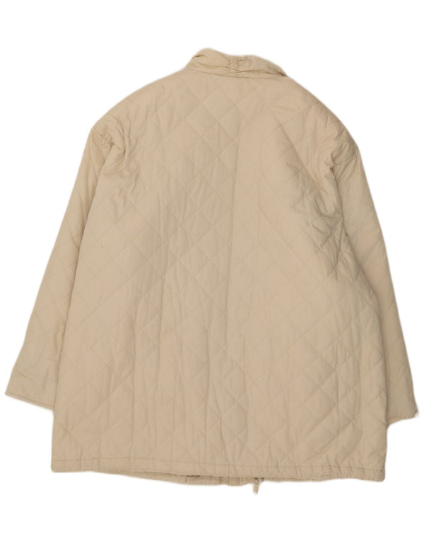 Винтажная женская стеганая куртка IT 54 2XL Бежевая