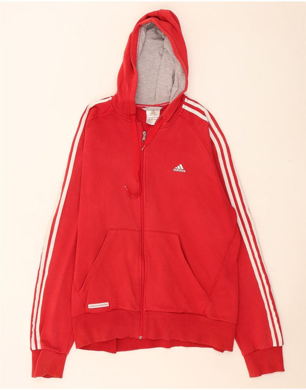 Мужской свитер с капюшоном на молнии Adidas XL, красный хлопок