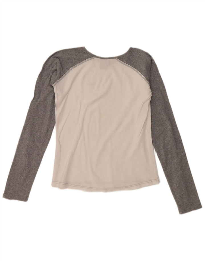 Женский топ NIKE с длинным рукавом UK 10/12, средний белый, цветной блок