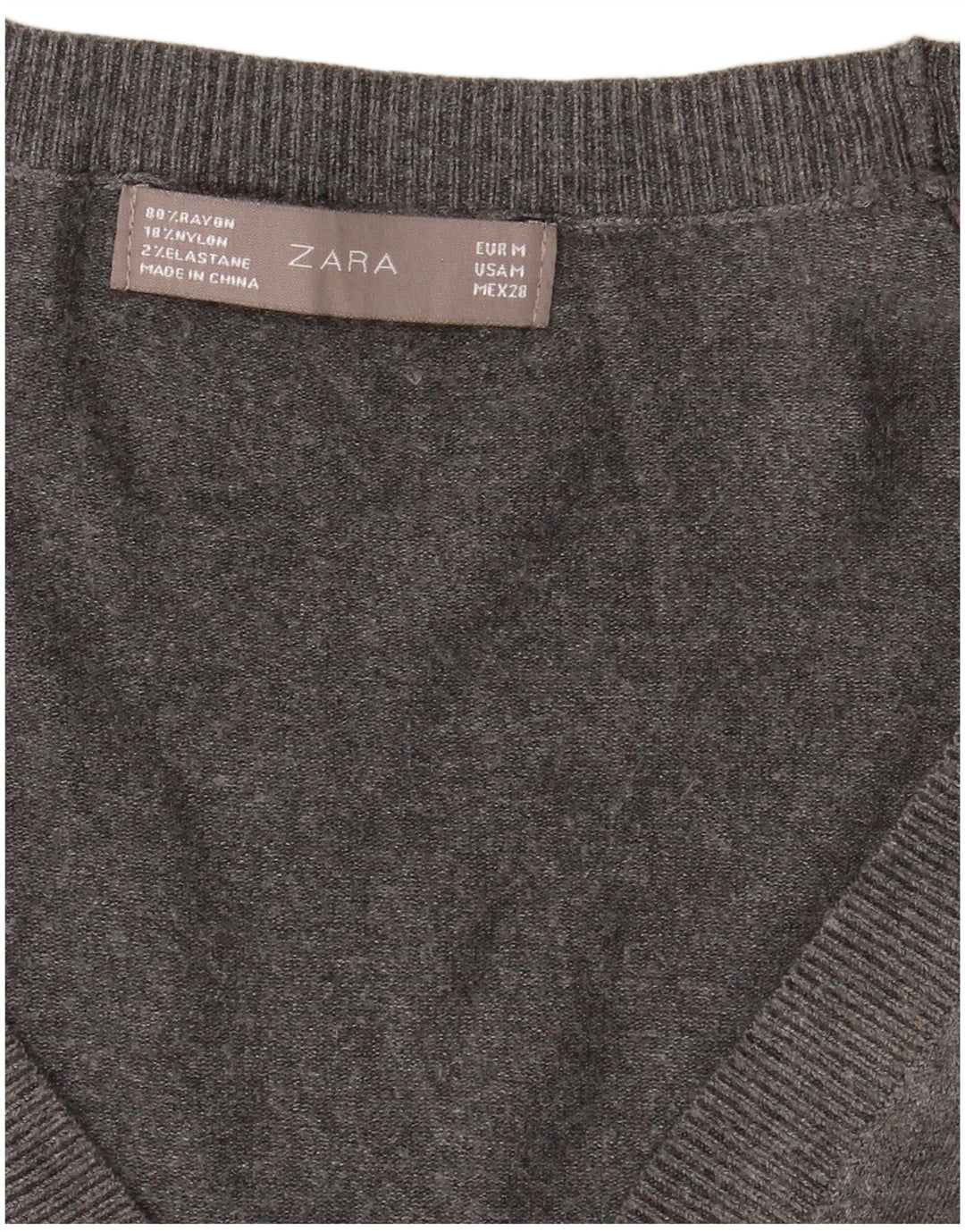 Женский кардиган Zara UK 12, средний серый вискоза
