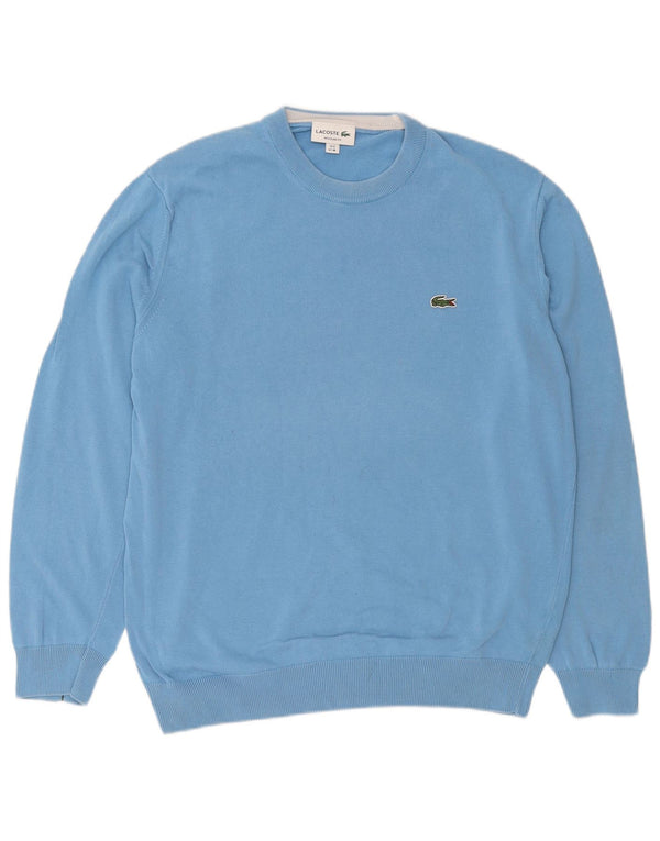 Мужской джемпер стандартного кроя Lacoste с круглым вырезом, размер 6 XL, синий хлопок