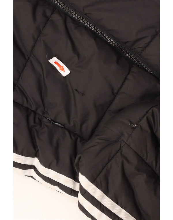 Женская утепленная куртка Adidas с капюшоном UK 10, маленькая, черный полиэстер