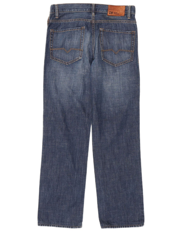 Мужские прямые джинсы Hugo Boss W31 L34 синие, хлопок