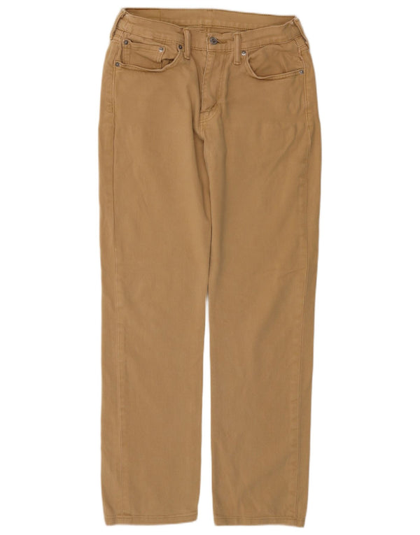 Мужские прямые повседневные брюки LEVI'S 514 W32 L31 бежевого цвета, хлопок