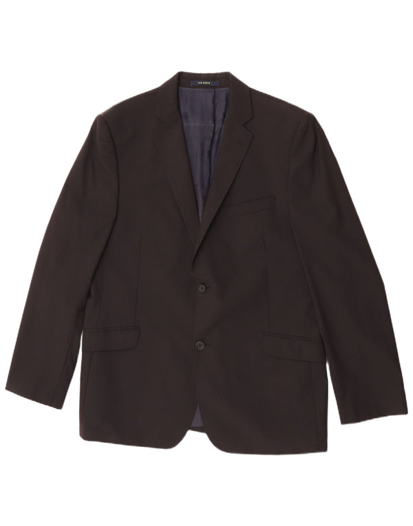 Мужской пиджак на 2 пуговицах Ted Baker UK 44 2XL, черная шерсть