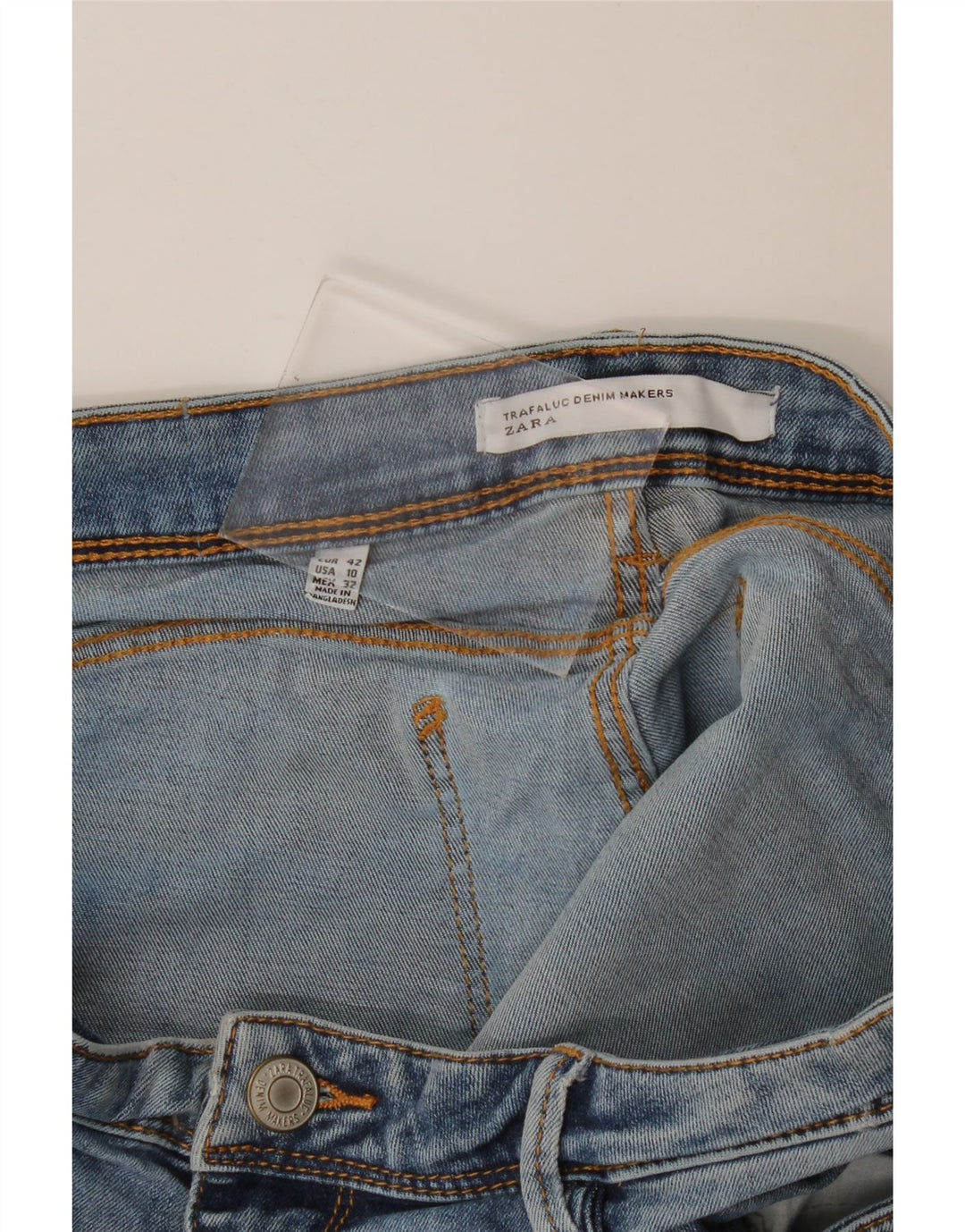 Женские джинсовые шорты Zara EU 42, большие W32, синие