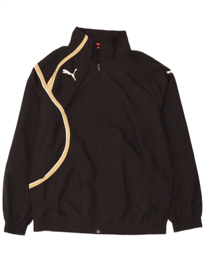 Мужской спортивный костюм Puma, верхняя куртка, маленький черный полиэстер с цветными блоками