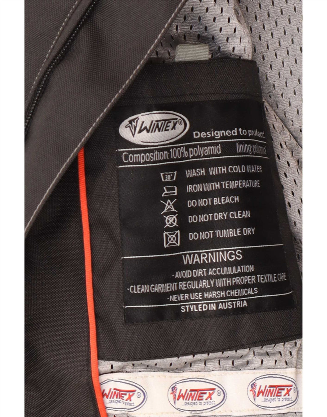 Мужская гоночная куртка Wintex Motorstyle UK 38, средний черный с цветными блоками