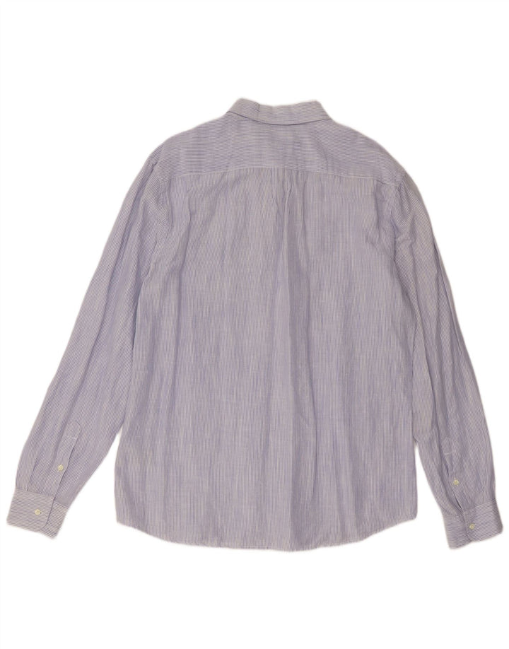 Мужская рубашка Wrangler, большая синяя хлопковая полоска