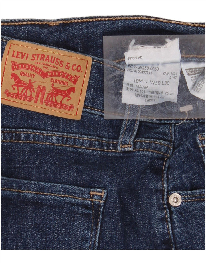 Женские прямые джинсы классического кроя LEVI'S W30 L27 Темно-синие