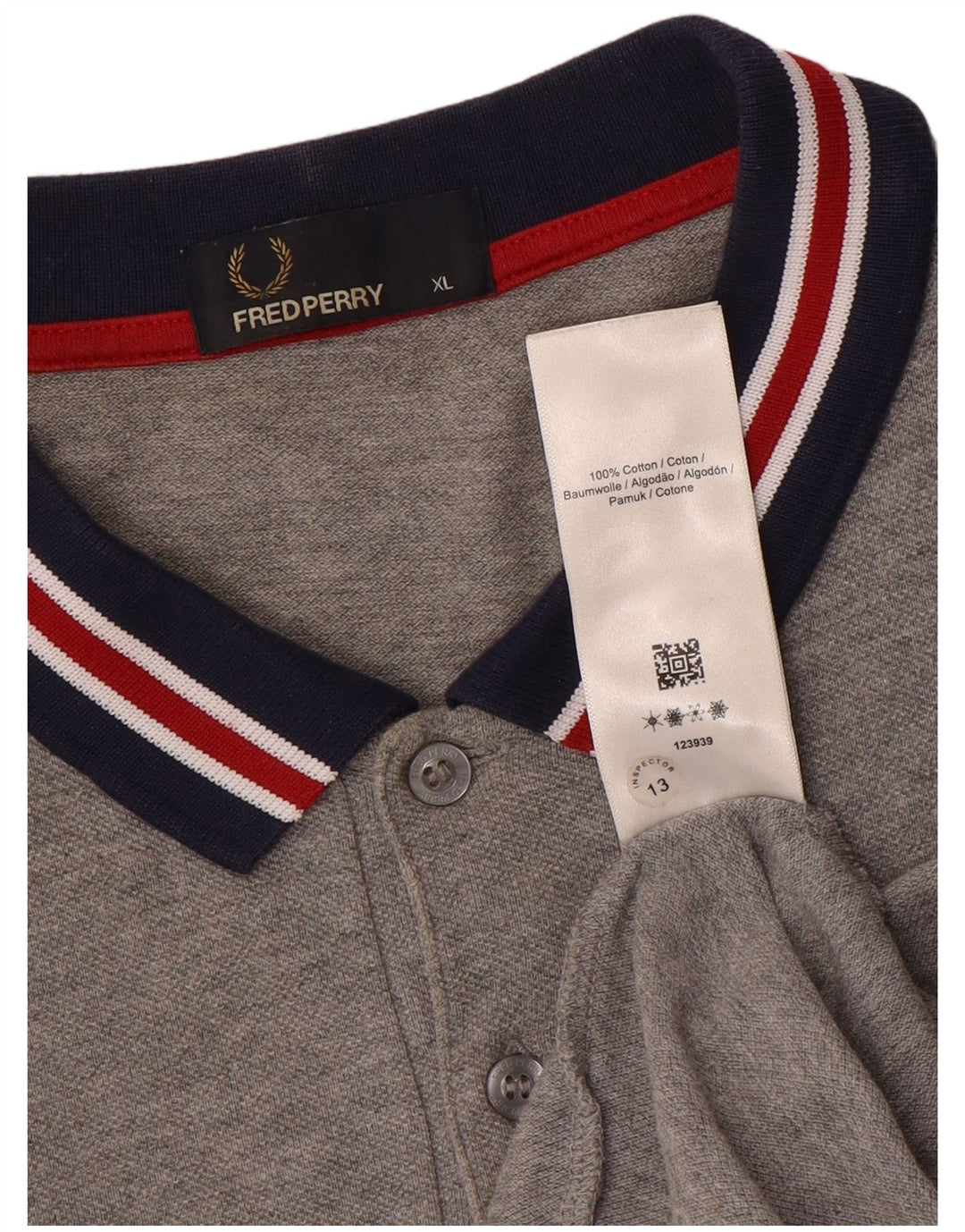 Мужская рубашка-поло Fred Perry XL, серый хлопок