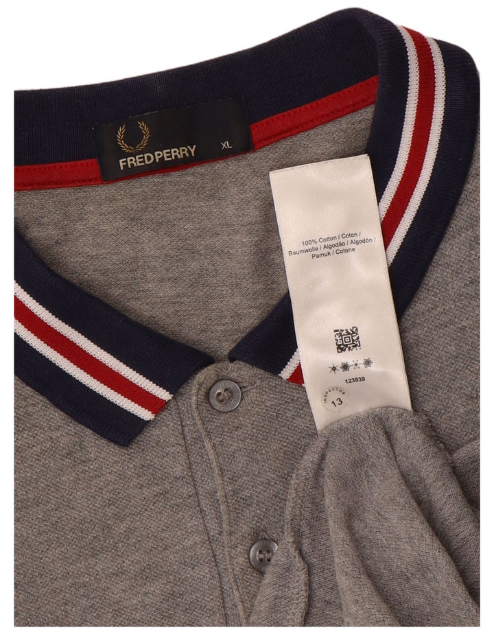 Мужская рубашка-поло Fred Perry XL, серый хлопок
