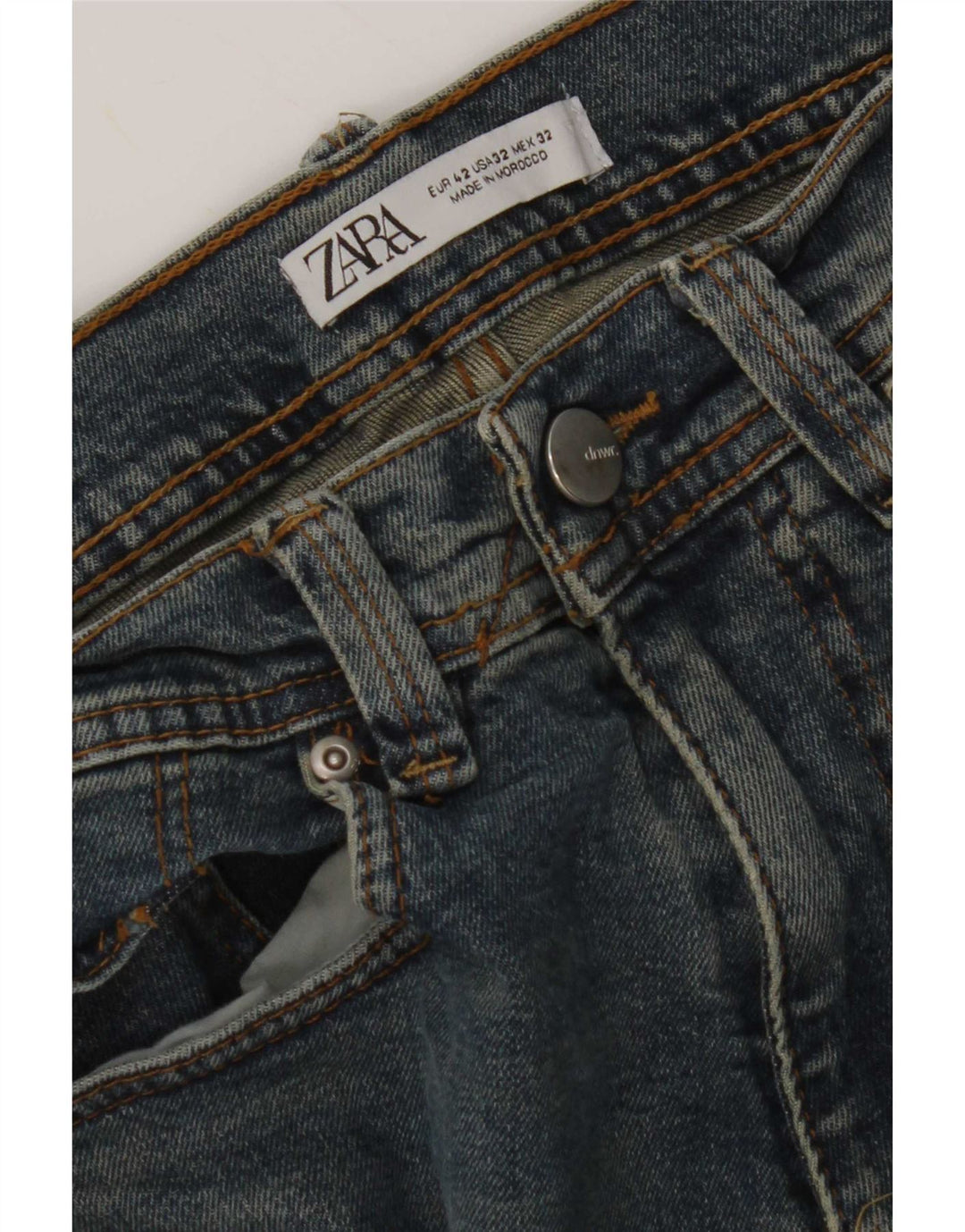 Женские узкие джинсы Zara EU 42, большие W32 L30, синие