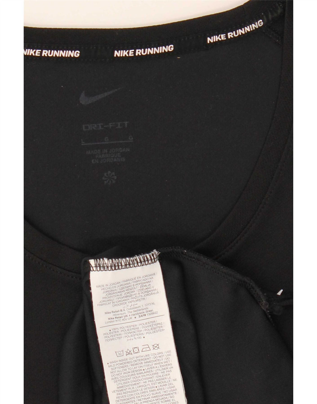 Женский жилет Nike Dri Fit UK 16, большой черный полиэстер