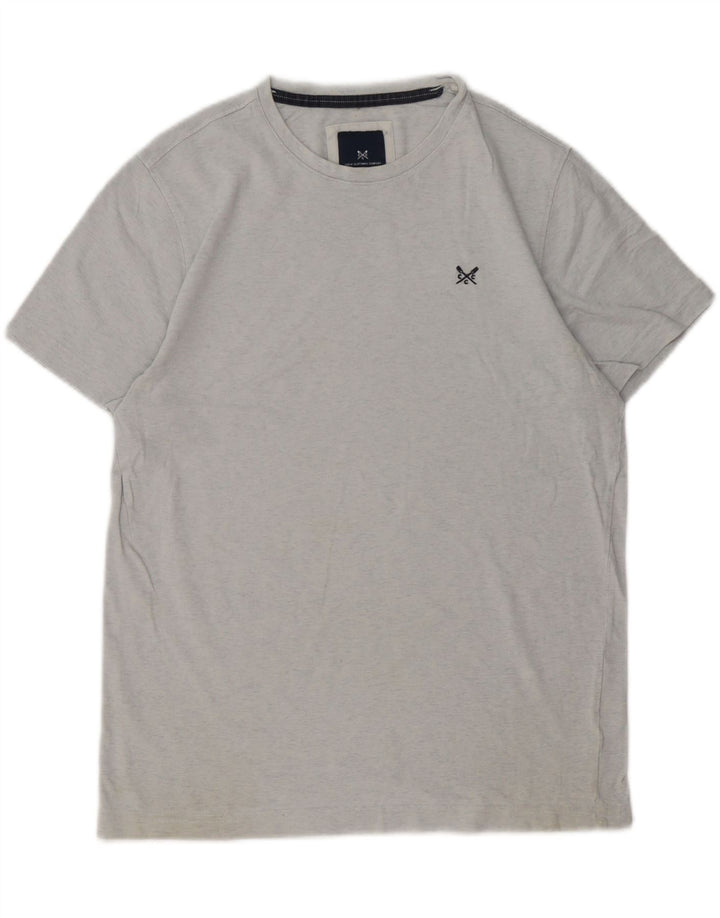 Crew Clothing Мужская футболка из хлопка среднего серого цвета