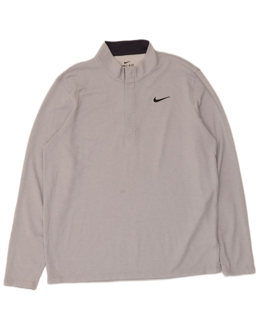 Мужской спортивный костюм Nike Dri Fit Standard с воротником на молнии, большой серый