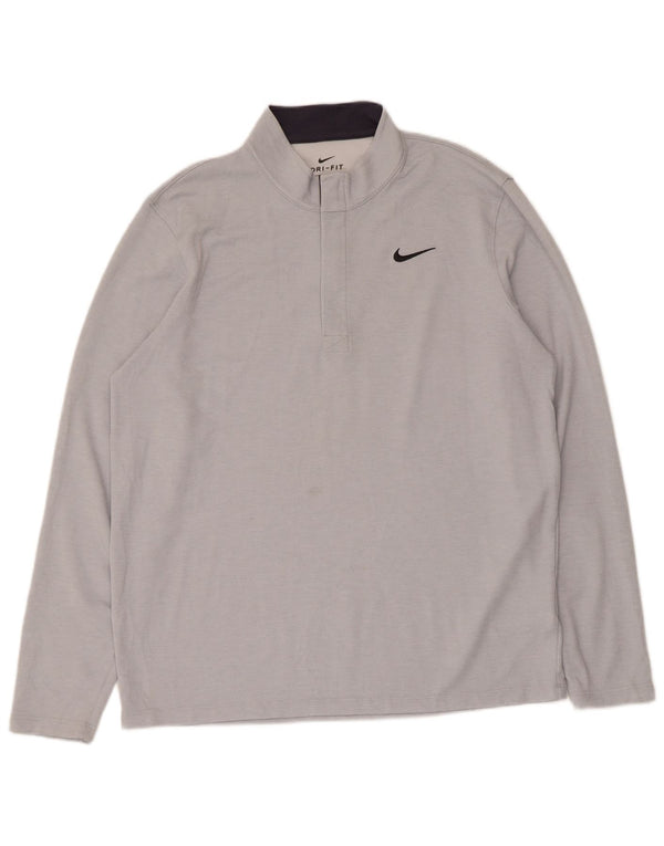 Мужской спортивный костюм Nike Dri Fit Standard с воротником на молнии, большой серый