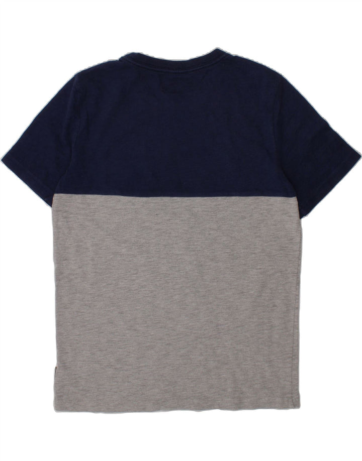 EDDIE BAUER Boys T-Shirt Top 10-11 Years Medium Navy Blue Colourblock Vintage Eddie Bauer and Second-Hand Eddie Bauer from Messina Hembry 