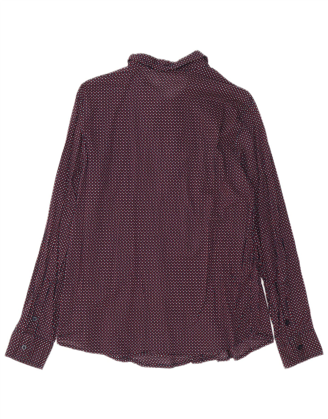 BENETTON Womens Abstract Pattern Shirt UK 14 Medium Multicoloured Cotton