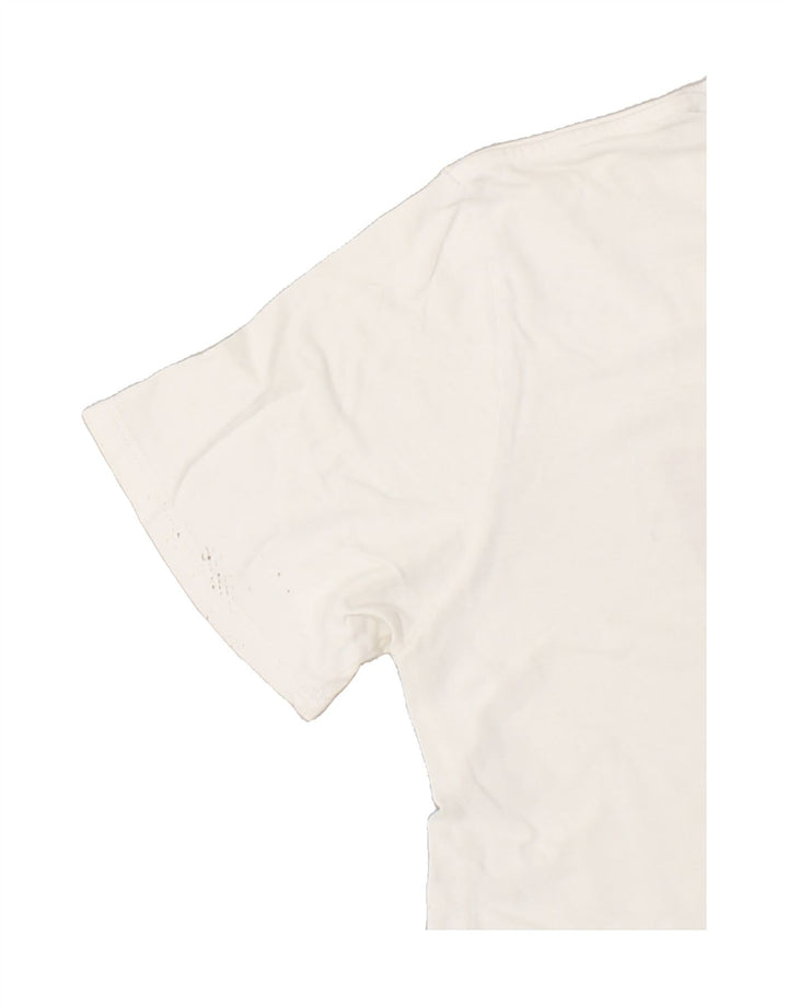 LEVI'S Womens Graphic T-Shirt Top UK 10 Small White Cotton | Vintage Levi's | Thrift | Second-Hand Levi's | Used Clothing | Messina Hembry 