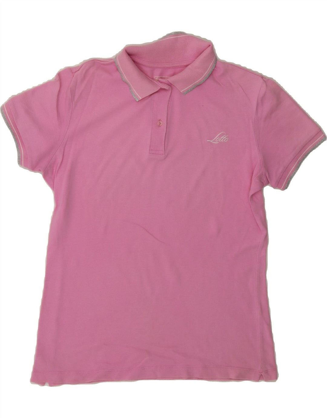 LOTTO Womens Polo Shirt UK 14 Large Pink Vintage Lotto and Second-Hand Lotto from Messina Hembry 