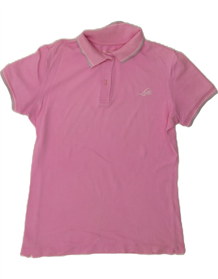 LOTTO Womens Polo Shirt UK 14 Large Pink Vintage Lotto and Second-Hand Lotto from Messina Hembry 