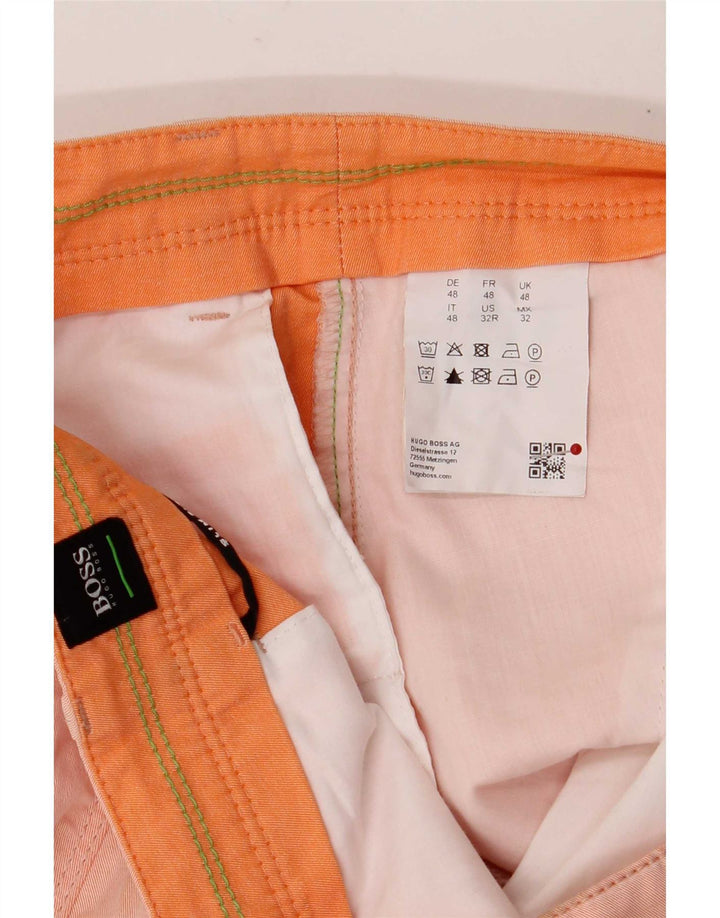 Мужские шорты чинос Hugo Boss IT 48 Medium W32 Оранжевый хлопок