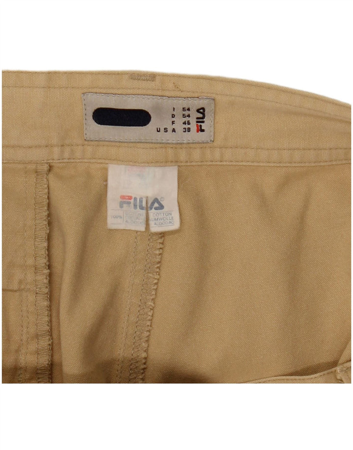 Fila Мужские прямые брюки карго W38 L29 бежевые, хлопок