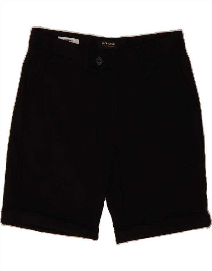 JACK & JONES Mens Regular Fit Chino Shorts Small W30 Black Vintage Jack & Jones and Second-Hand Jack & Jones from Messina Hembry 
