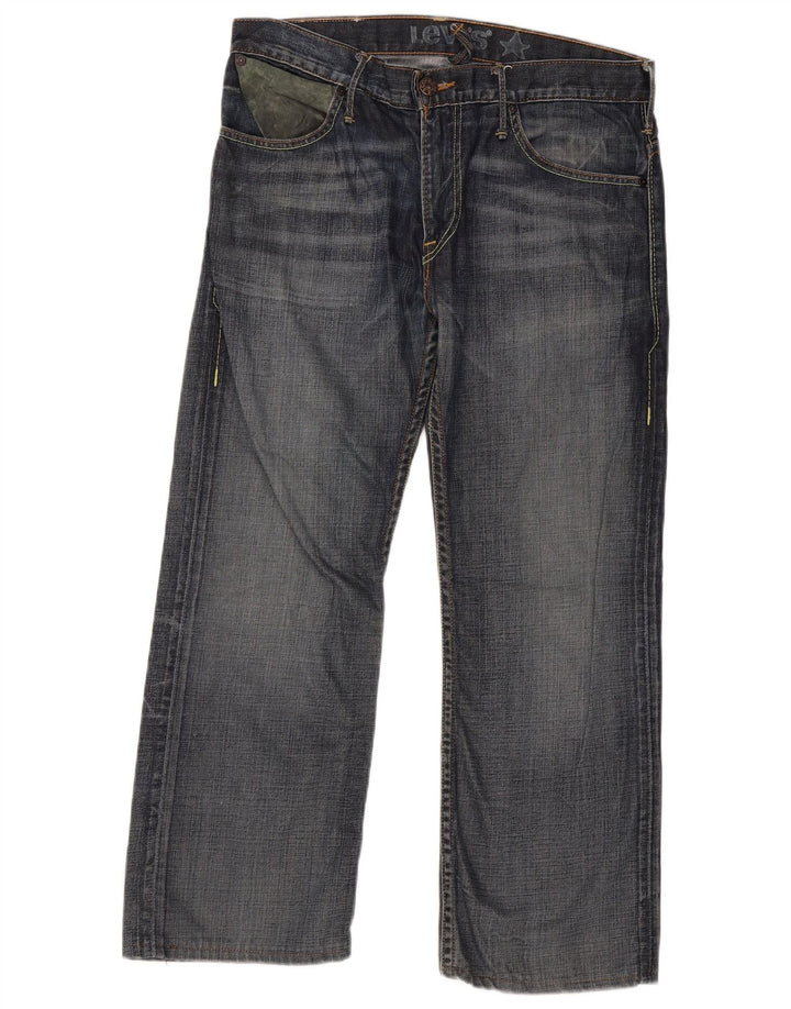 Мужские прямые джинсы Levi's W34 L26 темно-синие, хлопок