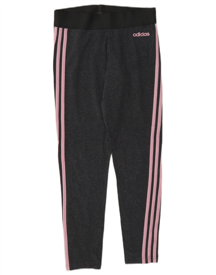 Женские леггинсы Adidas UK 10, маленькие серые, хлопок