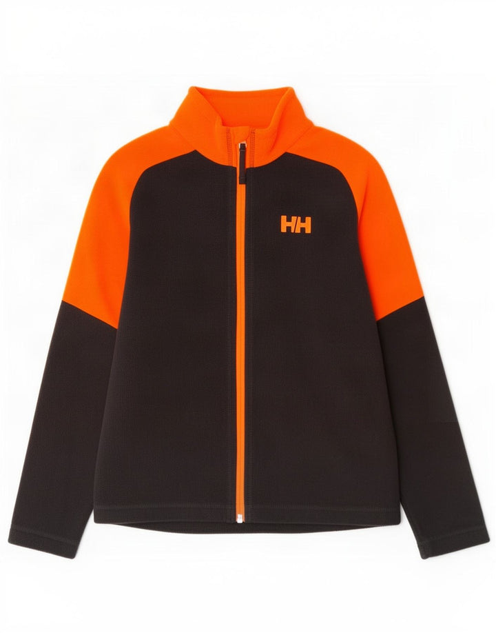 Флисовая куртка Helly Hansen для мальчиков 11-12 лет, черная, полиэстер с цветными блоками