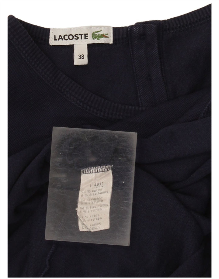 Lacoste Женское платье-футболка без рукавов, размер 38, средний темно-синий, хлопок